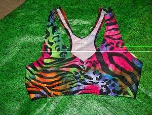 Volleyball Spandex Sports Bra Jungle Boogie Sz Medium 34/36  