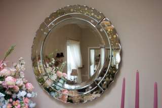 Venetian Glass Mirror~Gold Etched~Shabby~Fabulous~Chic  