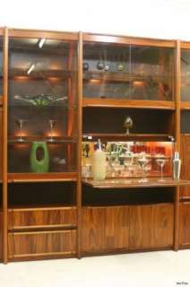   ROSEWOOD 4 PIECE DANISH STYLE DISPLAY CABINET / WALL UNIT C1970  