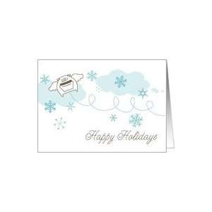 Stove oven angel wings snowflakes Christmas holiday cards Card