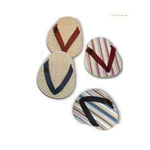  Flip Flop Coasters   Stripes & Rattan
