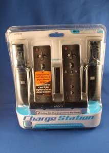 Black NYKO Wii Charge Station for Two Controllers 743840870166  
