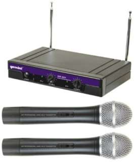 GEMINI VHF 2001M Dual Wireless Handheld Microphone Syst  
