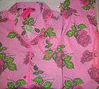   Deep Pink Roses Micro Fleece Womens Pajamas Set Sz. S $69.  