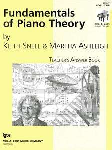 KJOS   FUNDAMENTALS OF PIANO THEORY ANSWER BOOK LEVEL 4  