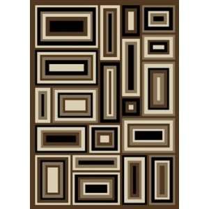 Concord Global Rugs Harvard Collection Rectangles Brown Rectangle 53 