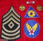 RARE WW2 8TH AIR FORCE NCO VET LOT PATCHES RIBBONS COLLAR TABS ETO 