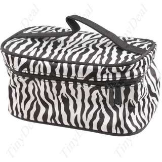 Zebra Pattern Cosmetic Make up Hand Case Bag HBI 7115  