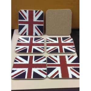  6 pack union jack coasters [Kitchen & Home]