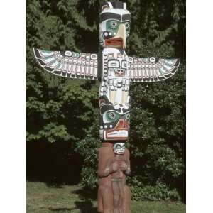 Totem Pole at Stanley Park, Vancouver Island, British Columbia, Canada 
