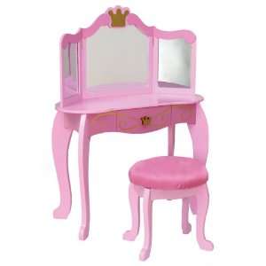  KidKraft Pink Princess Bedroom Vanity Set