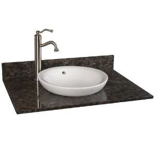 31 Granite Vanity Top for Semi Recessed Sink   Single Faucet Hole on 