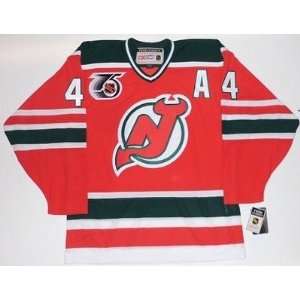   New Jersey Devils Ccm Vintage Jersey Green & Red Throwback   X Large