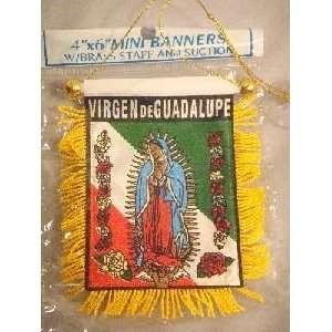    Rear View Mirror Flag  Virgen De Guadalupe