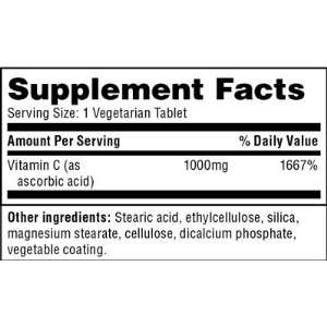  Sustained Release Vitamin C 1000mg   100 Tablets Health 