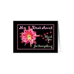 AUNT  Wedding Thank You with Red Hearts Card Health 