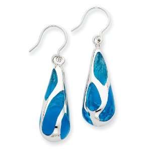   Silver Blue Resin Raindrop Earrings West Coast Jewelry Jewelry