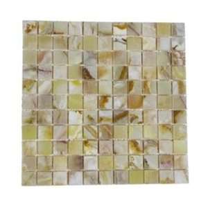   Sample of 1x1 Rustic White Onyx Polished Mosaic Tiles 