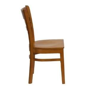 Hercules Series Lattice Back Wooden Restaurant Chair Wood Finish 